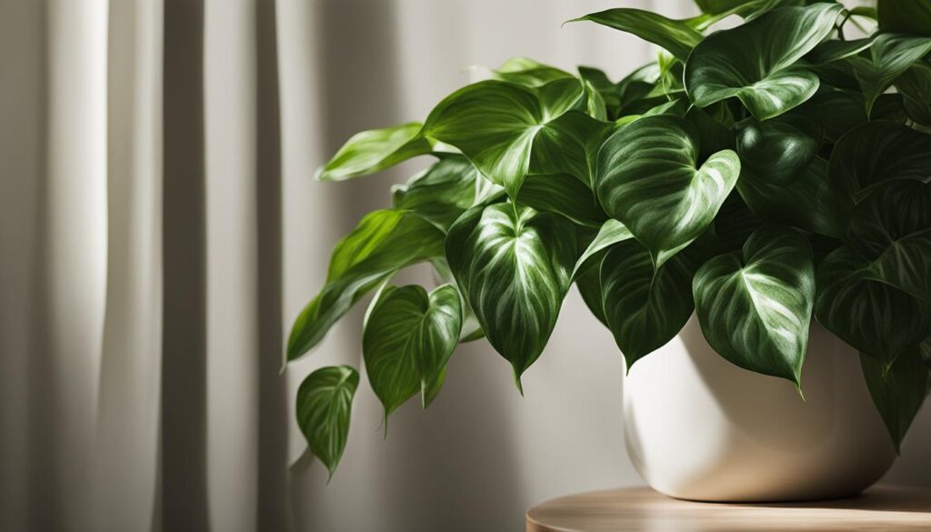 Pothos plant in low light