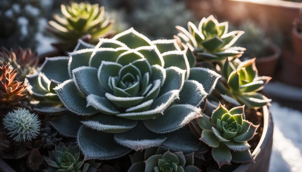 overwintering succulents in a beautiful succulent garden container