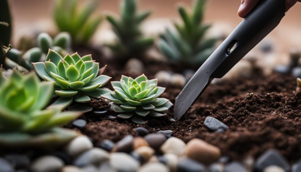 succulent propagation in a succulent garden environment