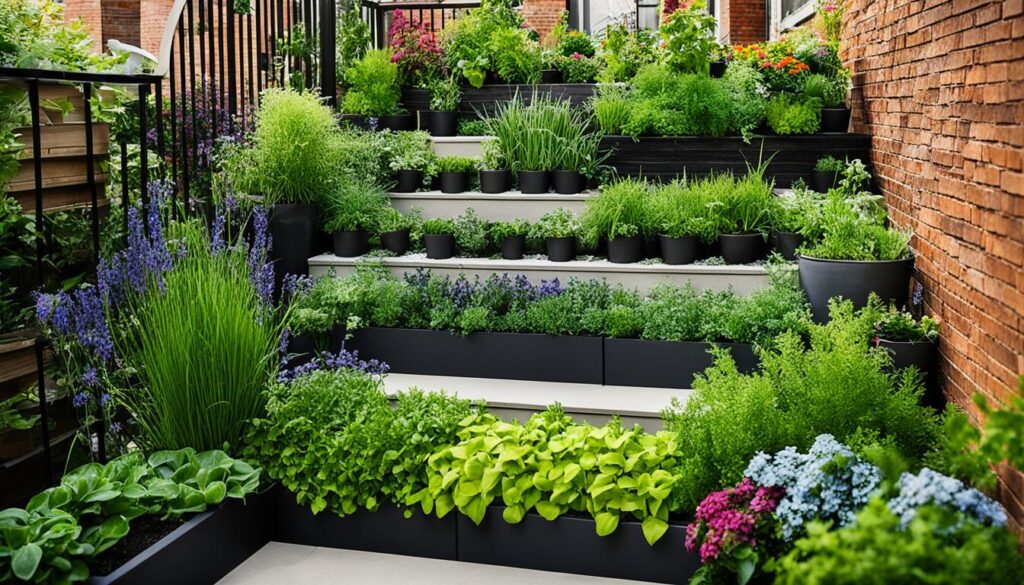 Terraced gardening image