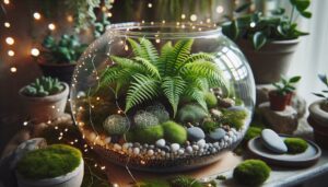 fern in a bowl terrarium garden