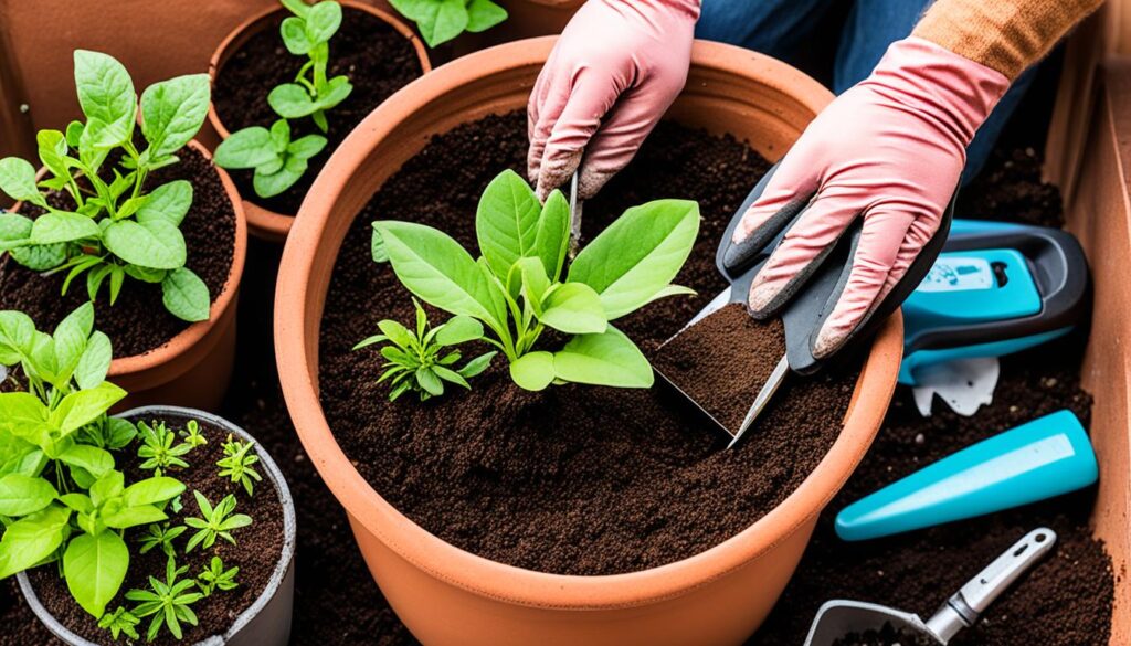 preparing for repotting