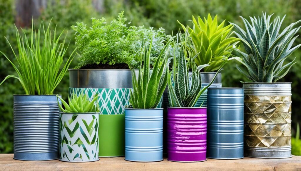 Upcycled planters DIY