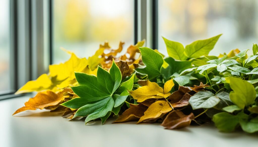 normal leaf shedding indoor plants