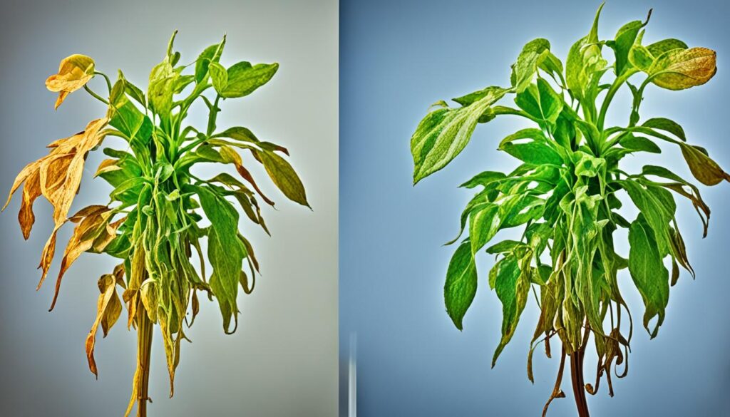 signs of watering problems in houseplants