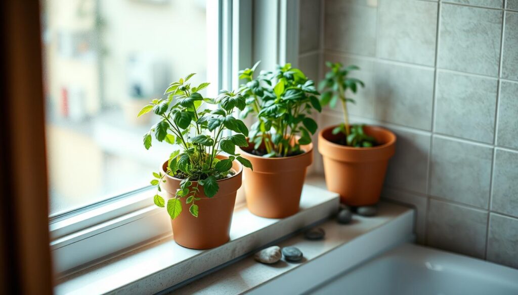 bathroom herb garden