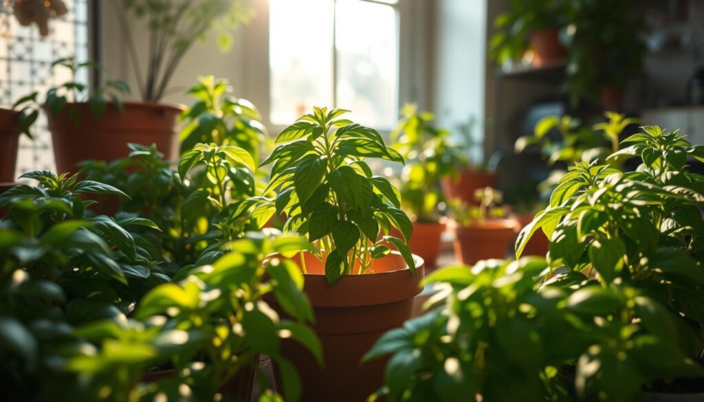 indoor basil plants