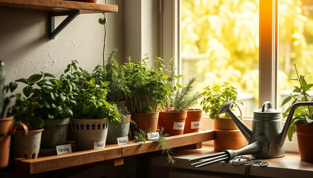 indoor herb garden layout