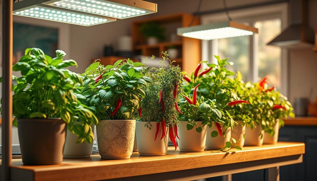 indoor herb garden setup