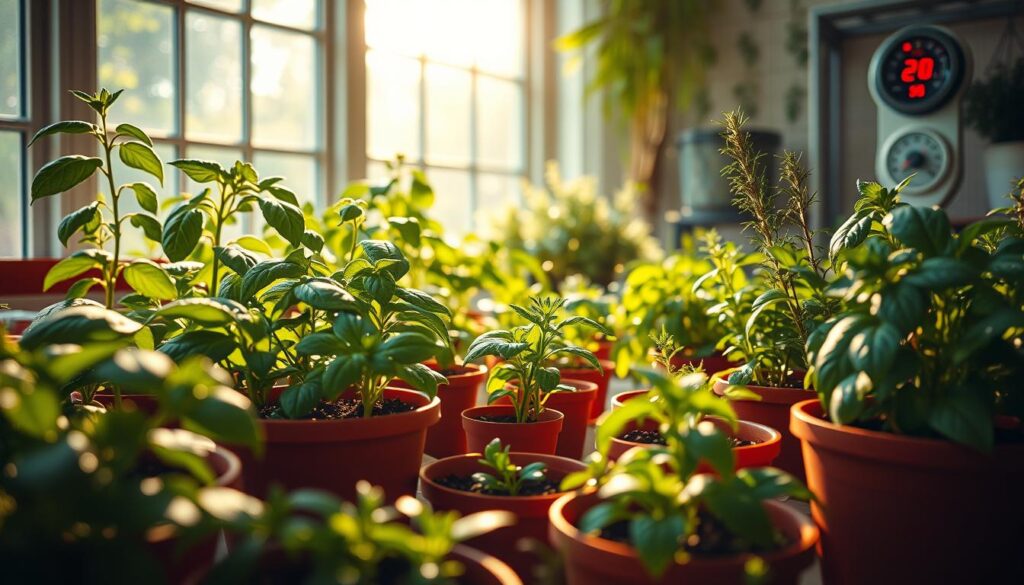 temperature and humidity for indoor herbs