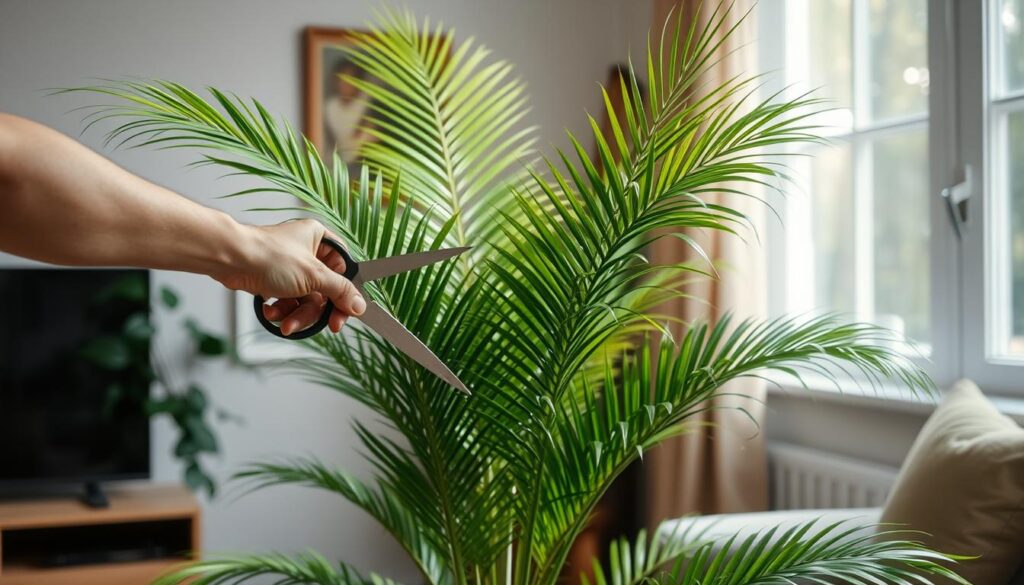 Parlor Palm pruning