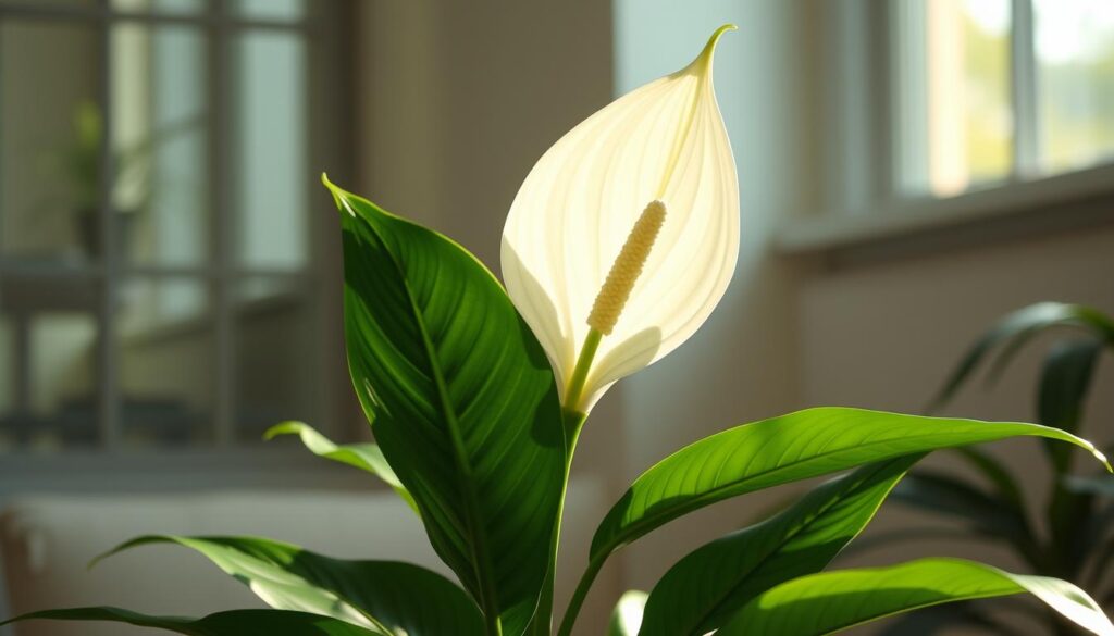 Peace Lily blooming