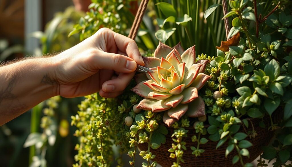 burros tail plant pruning