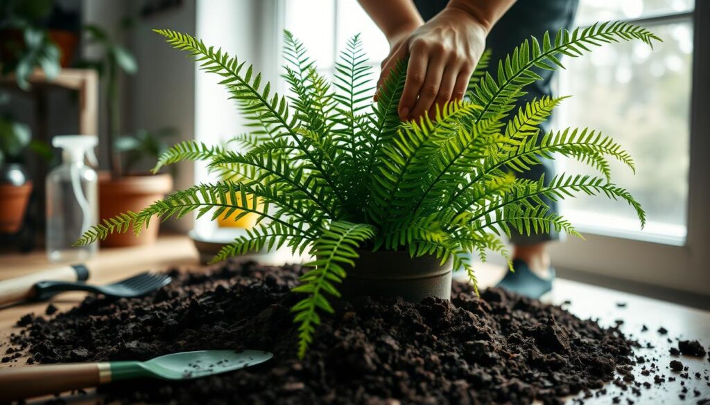 repotting Bird’s Nest Fern